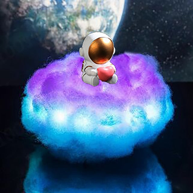 LED Colourful Clouds Astronaut Lamp